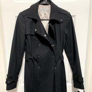 BLACK RIVET navy trench coat